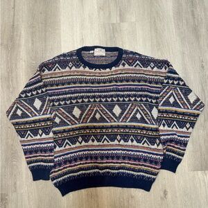 Pronto Uomo Firenze Made in Italy Geometric Knit Sweater – Size 52/L